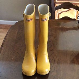 Tall Hunter yellow boots